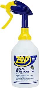Zep New Bleach Resistant Professional Sprayer 2.0 Bottle 32 ounces - 30 Foot Spray, Adjustable Nozzle