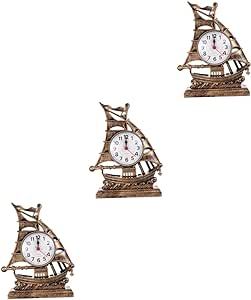 Abaodam 3pcs Alarm Clock Antique Clocks for Shelf Silent Quartz Desk Clock Ornaments for Kids desks for Kids Vintage Home Decor Kids Decor Clock Ornament Clock for Decor Clock Decor Table