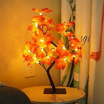 Maple Leaf Table Lamps LED Autumn Tree Light DIY Home USB Wedding Party Decor