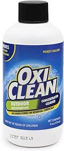 OxiClean Outdoor Multipurpose Super Concentrated - Makes 1 Gallon - Stain Remover - Driveway Cleaner for Concrete - Degreaser for Cement, Brick, Vinyl, and Patio Furniture (6oz = 1 Gallon)