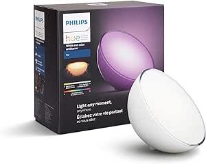 Philips Hue Go White and Color Portable Dimmable LED Smart Light Table Lamp (Requires Hue Hub, Works with Alexa, HomeKit and Google Assistant), White