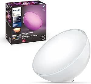 Philips Hue Go White and color Portable Dimmable LED (Bluetooth & Zigbee) Smart Light Table Lamp, White,6 watts
