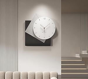 PSYCHE GOD Modern Wall Clocks for Living Room Decor- Silent Wall Clock Decorative Gray Wall Watch for Kitchen, Bathroom, Bedroom, Office, Home (Not Include Second Hand)