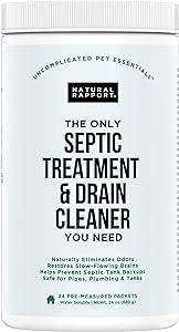 Natural Rapport Septic Treatment and Drain Cleaner - The Only Septic Treatment & Drain Cleaner You Need - Drain and Septic Tank Cleaner Treatment Professional Strength Drain Cleaner for Home and RV
